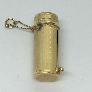 14K Gold Art DecoTiffany & Co American Antique Lipstick Holder Case 1930s