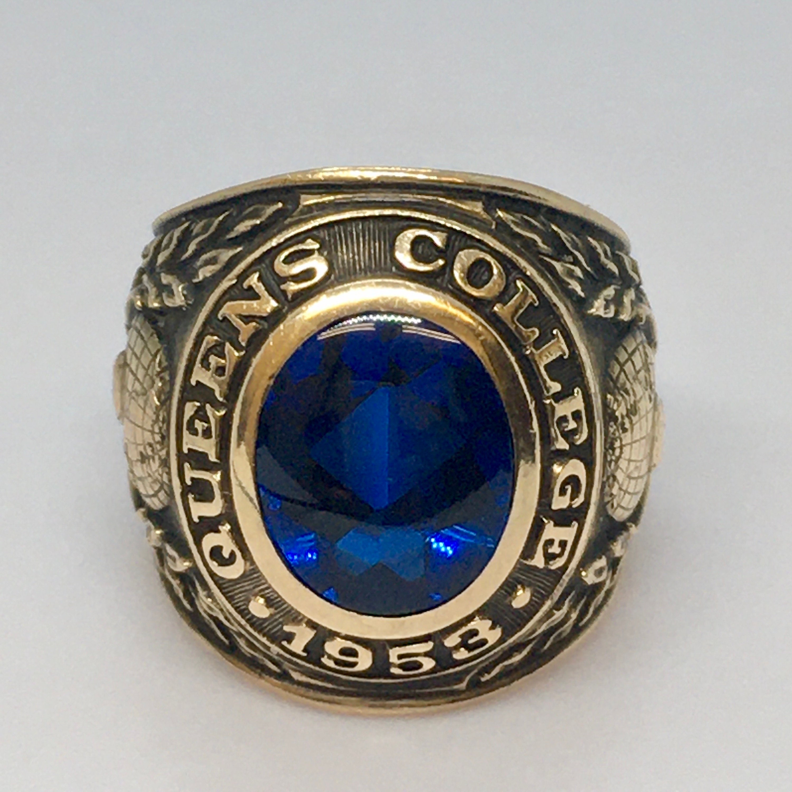 アクセサリー 30s vintage college ring 10k gold 14 Antique 10K Yellow Gold Assumption College High Ring Size 7