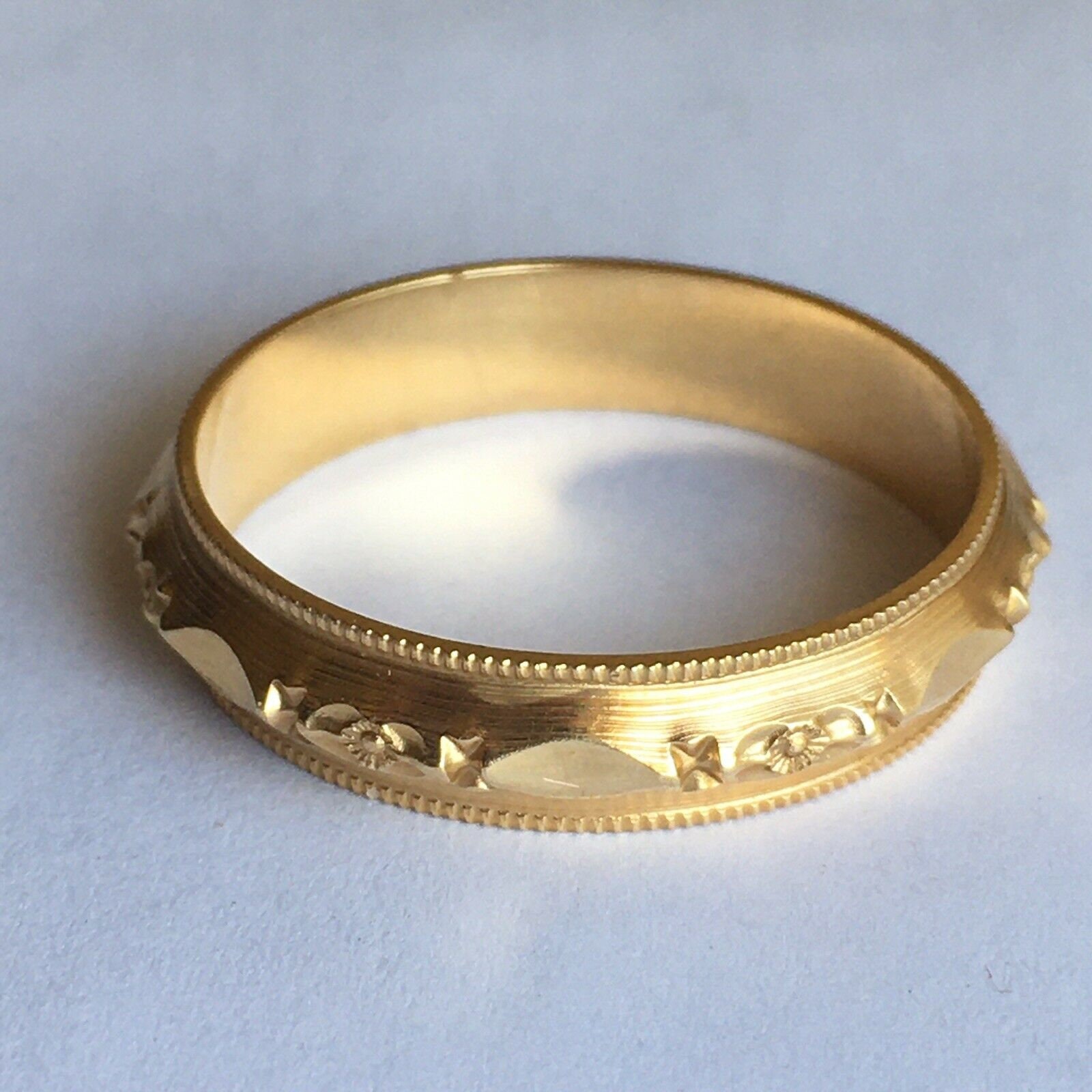 アクセサリー vintage 1960s 9k GOLD BAND RING Star Band - 9K Gold - Vintage – Vintage Paris Jewelry