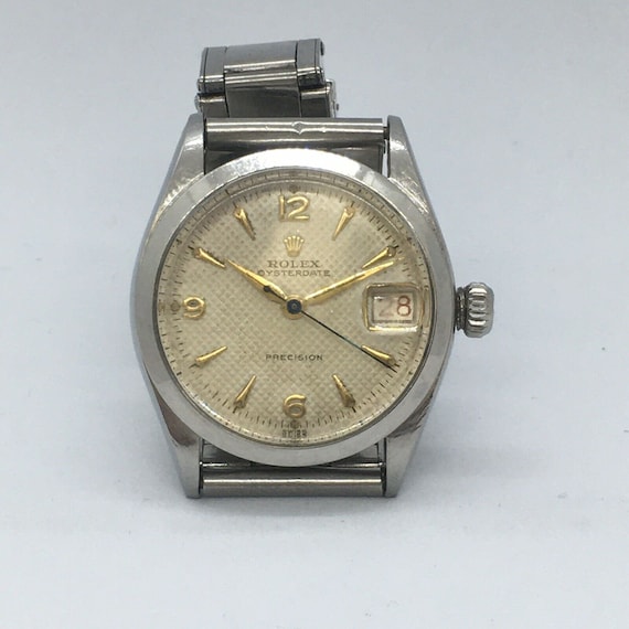 1953 ROLEX Oyster Date Precision 6266 Brevet Riveted Stainless ...