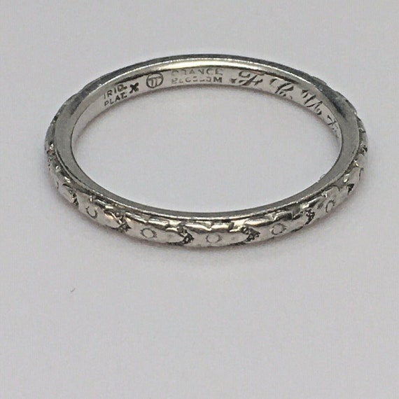 Traub orange shop blossom wedding band