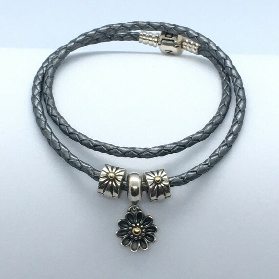 Pulsera de cuero Gargantilla Plata de 925 - España