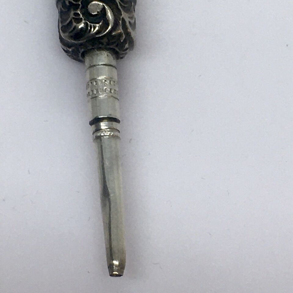 Antique 1800's Sterling Silver Tested Marked Mechanical Pencil Antique 1800's Sterling Silver Tested Marked Mechanical Pencil
