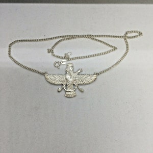 Sterling Silver 925 Faravahar Farvahar Ahura Mazda ZOROASTRIAN Persian Pendent