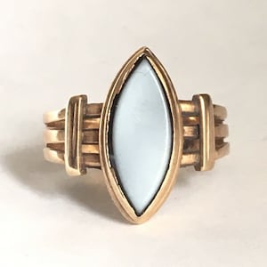 14K GOLD Sardonyx American ANTIQUE Pre Gilded Age Victorian Intaglio Ring