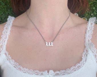 Halskette "Engels liebling" Silber Engel Nummer Halskette 111 222 333 444 555 777 888 999