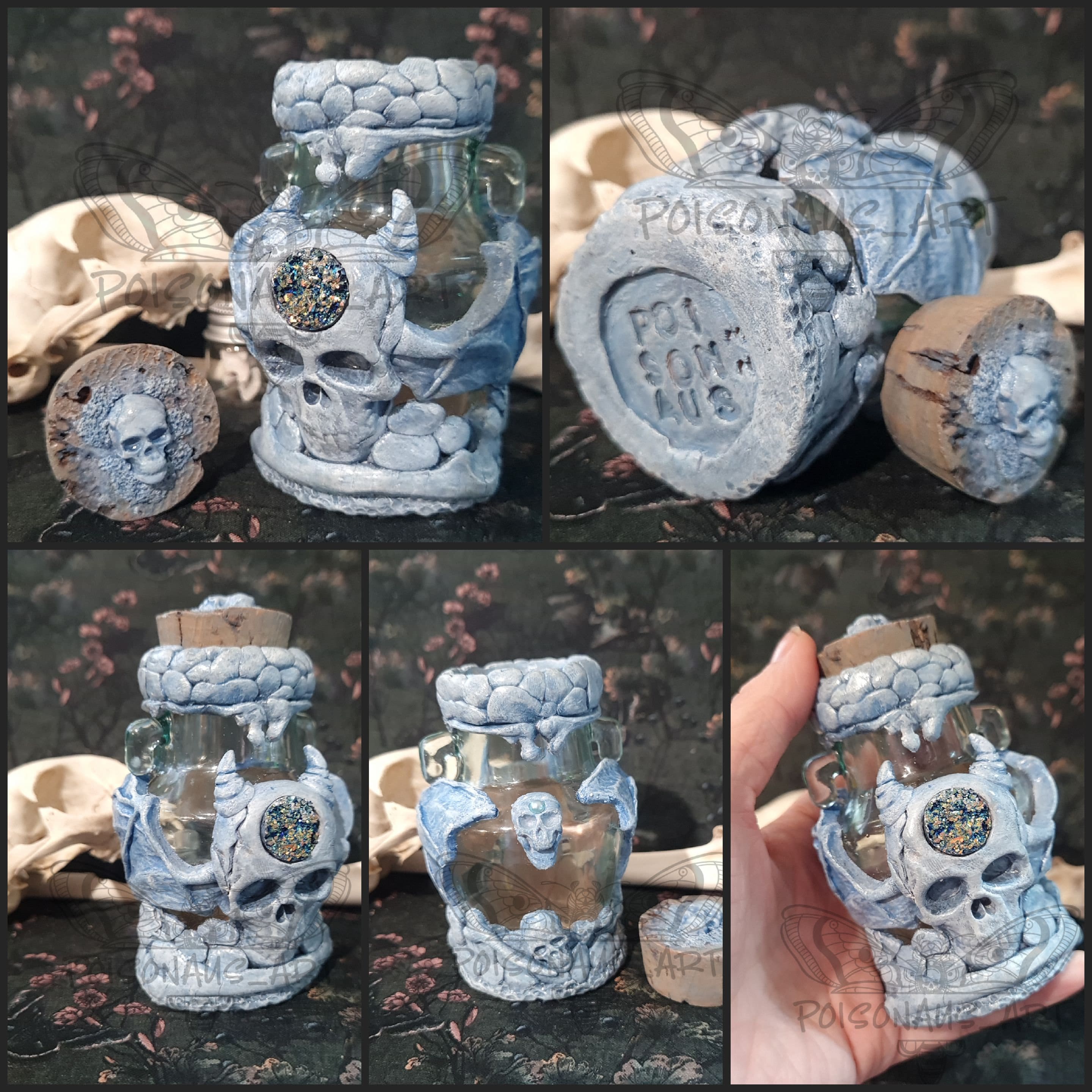 A Dungeon Crawler Inspired Glass Jar Sculpture, Handmade OOAK Clay ...