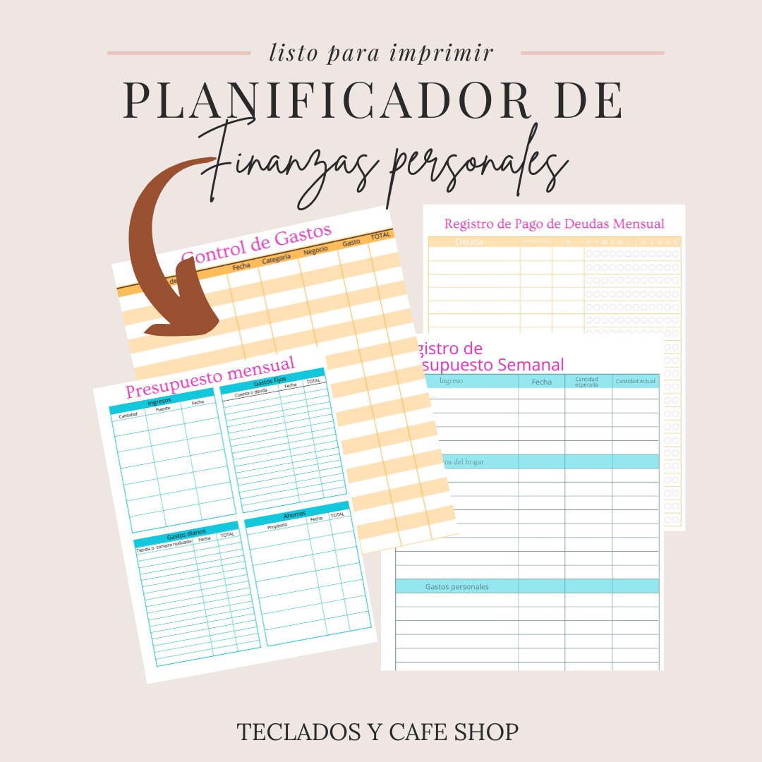 Planificador de Finanzas Personales Imprimible PDF/ Budget Etsy España