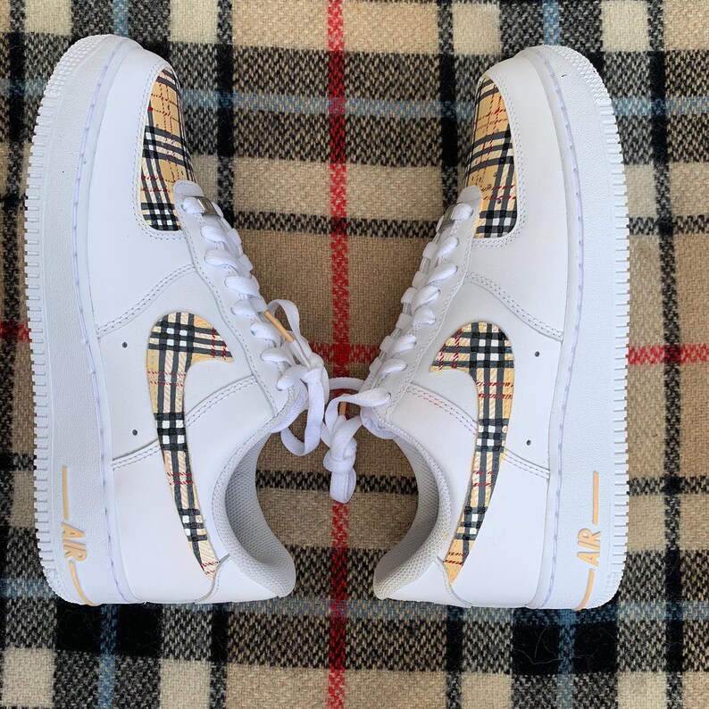 custom air forces burberry