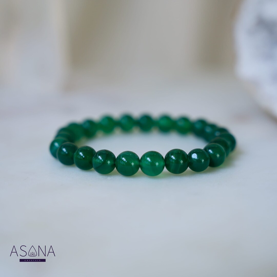Green Agate and Pearl Charm Bracelet main image 1