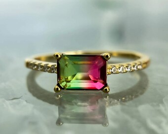 Jewelryhub 2.00 CT Lab Created Dark Green Tourmaline Round Shape 14k Yellow Gold Plated 925 Sterling Silver Art Deco Style Interchangeable Band Engagement Bridal Set Ring for Ladies Jewelryhub 2.00 CT Lab Created Dark Green Tourmaline Round Shape 14k Yellow Gold Plated 925 Sterling Silver Art Deco Style Interchangeable Band Engagement Bridal Set Ring for Ladies