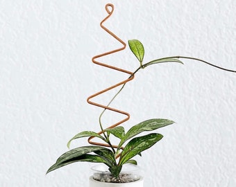 Zig Zag Plant Support, Copper Plant Stake, Angled Plant Stick, Geometric Plant Supports