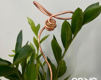 Crystal Bee Plant Stick, Copper Bee Plant Supports, Garden Decorations, Plant Crystal Stick, Plant Pick