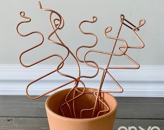 Copper Plant Supports, Decorative Plant Stakes, Metal Plant Supports, Monstera Support, Multiple Design Options