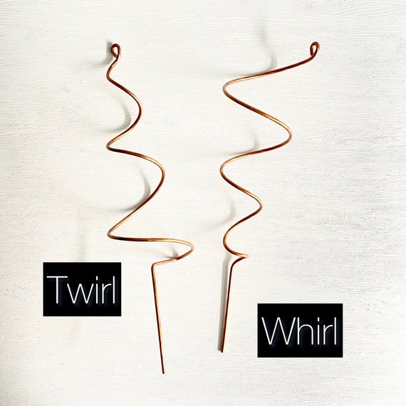 Copper Twirl and Whirl Plant Sticks, Decorative Plant Stakes – On Ya Garden