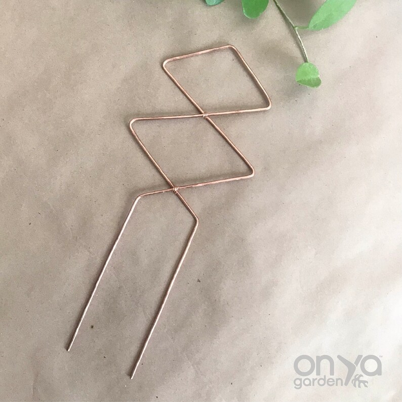 Copper Diamond Duo Wire Trellis Geometric Trellis for House Etsy