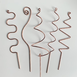 Copper Plant Stick, Houseplant Stakes, Copper Plant Trellis, Modern Plant Decor, Multiple Design Options
