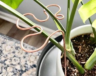 Copper Splash Plant Stick, Copper Plant Support, Multiple Stem Holder, Monstera Supports, Modern Plant Stake, 3 Height Options