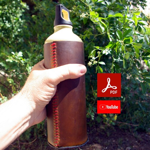 Leather Water Bottle Holder Etsy