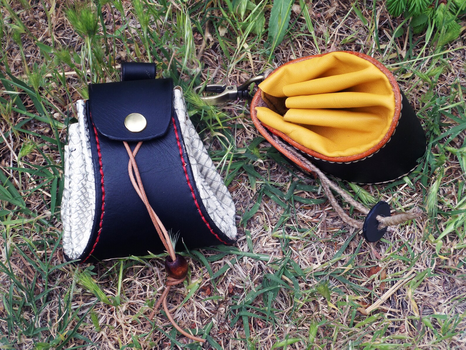DIY Medieval Leather Pouch Drawstring Leather Pouch PDF Etsy