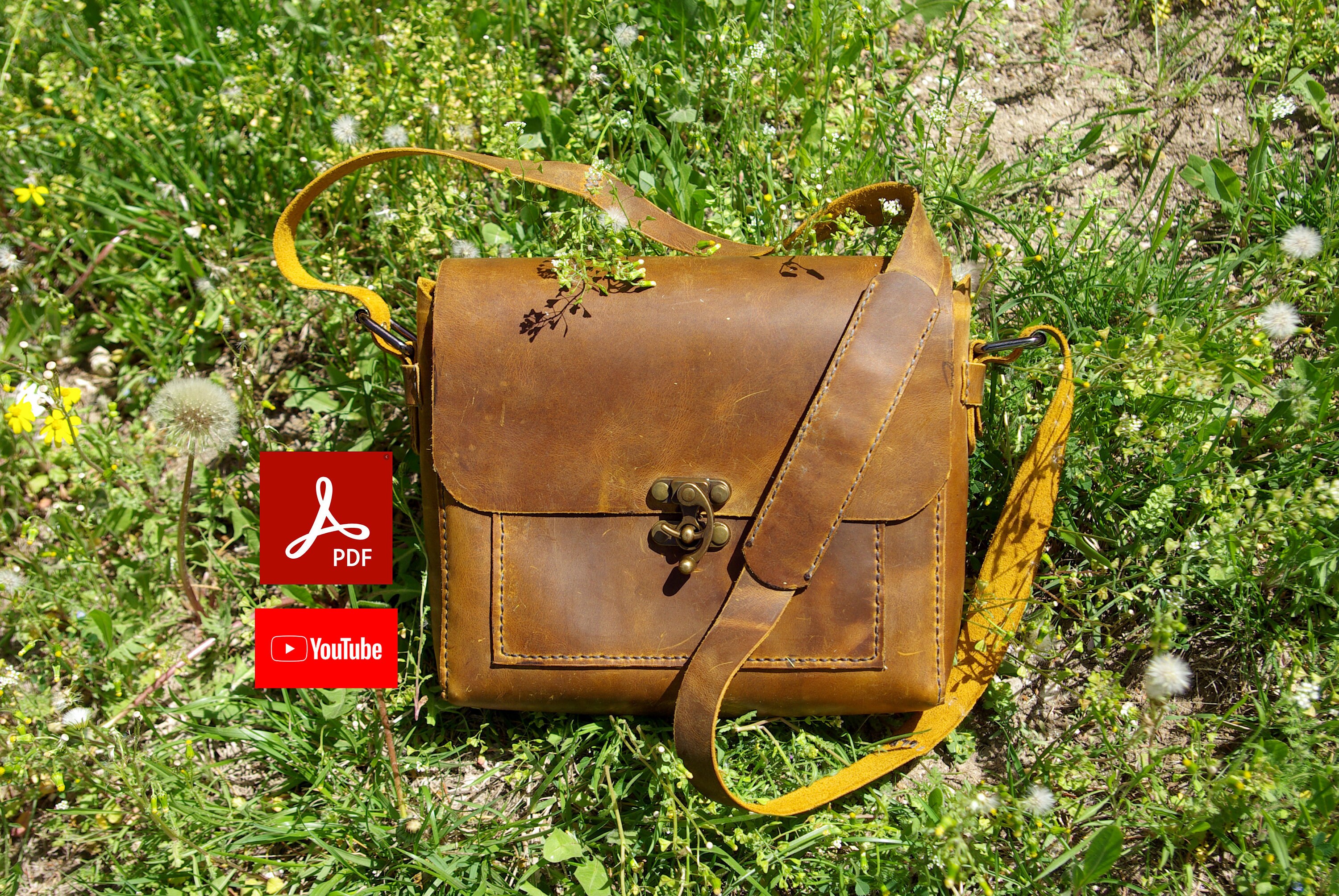 DIY Leather Shoulder Bag Leather Purse Pattern Bushcraft Etsy