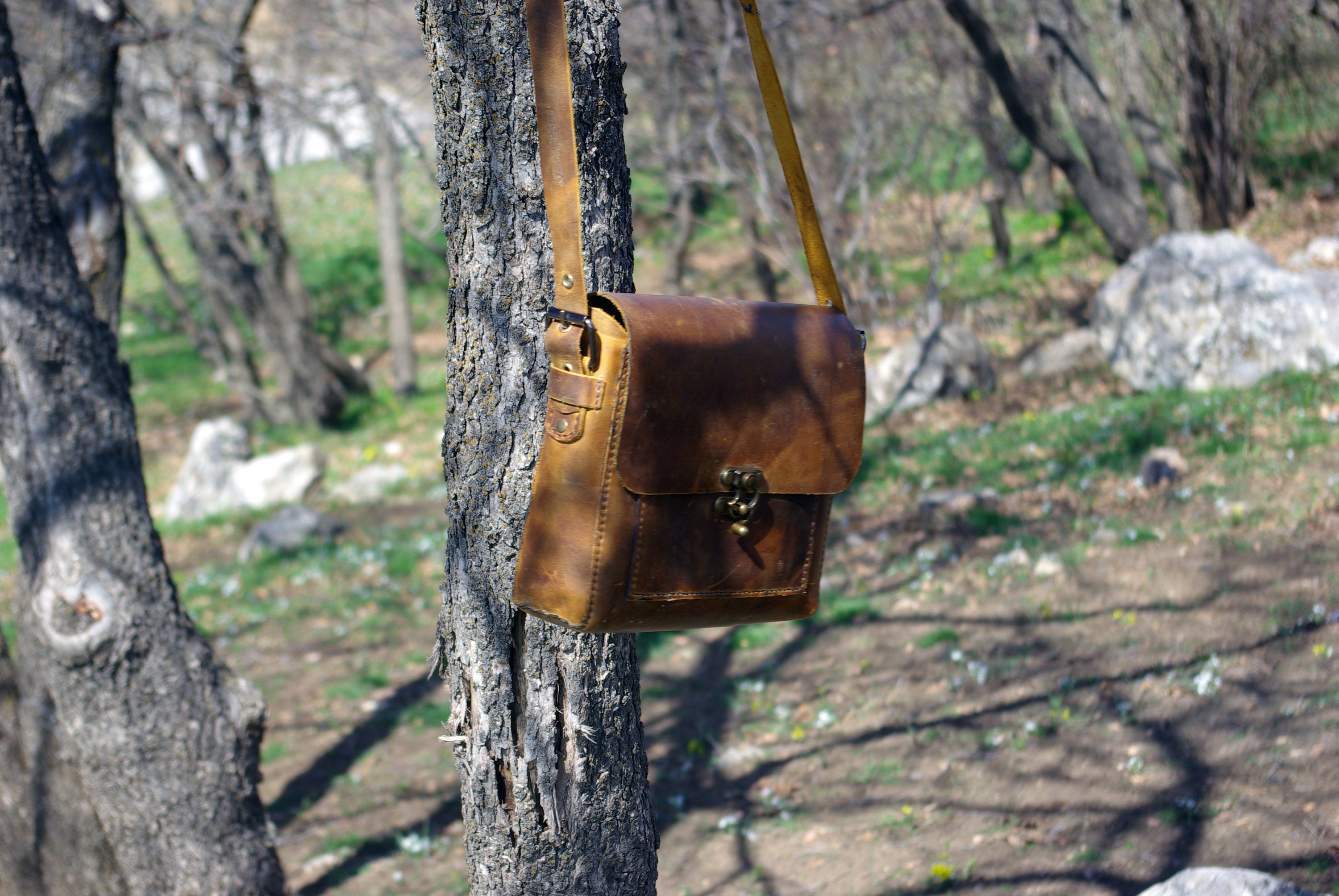 DIY Leather Shoulder Bag Leather Purse Pattern Bushcraft Etsy