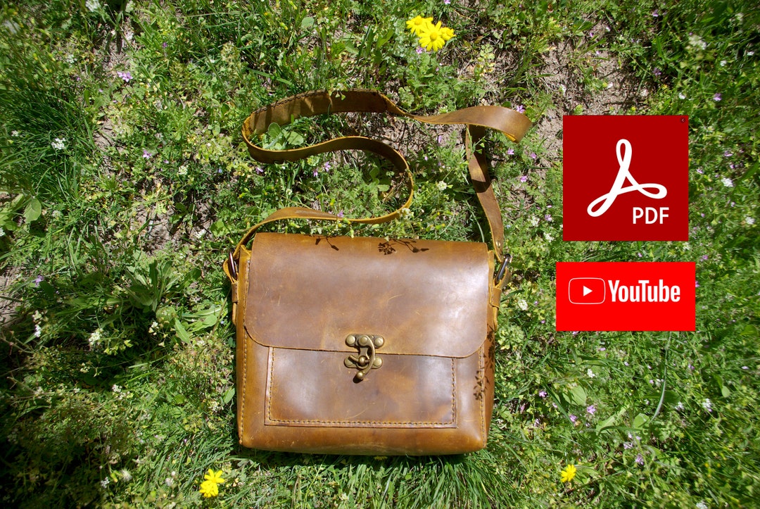 DIY Leather Shoulder Bag Leather Purse Pattern Bushcraft Bag Pouch