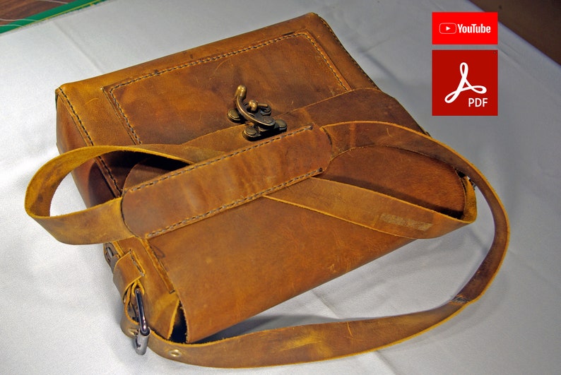 DIY Leather Shoulder Bag Leather Purse Pattern Bushcraft Etsy