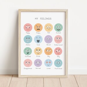 Calm Feelings Poster, Emotions Poster, Classroom Decor, Educational Print, Montessori Poster, Homeschool Posters, DIGITAL DOWNLOAD