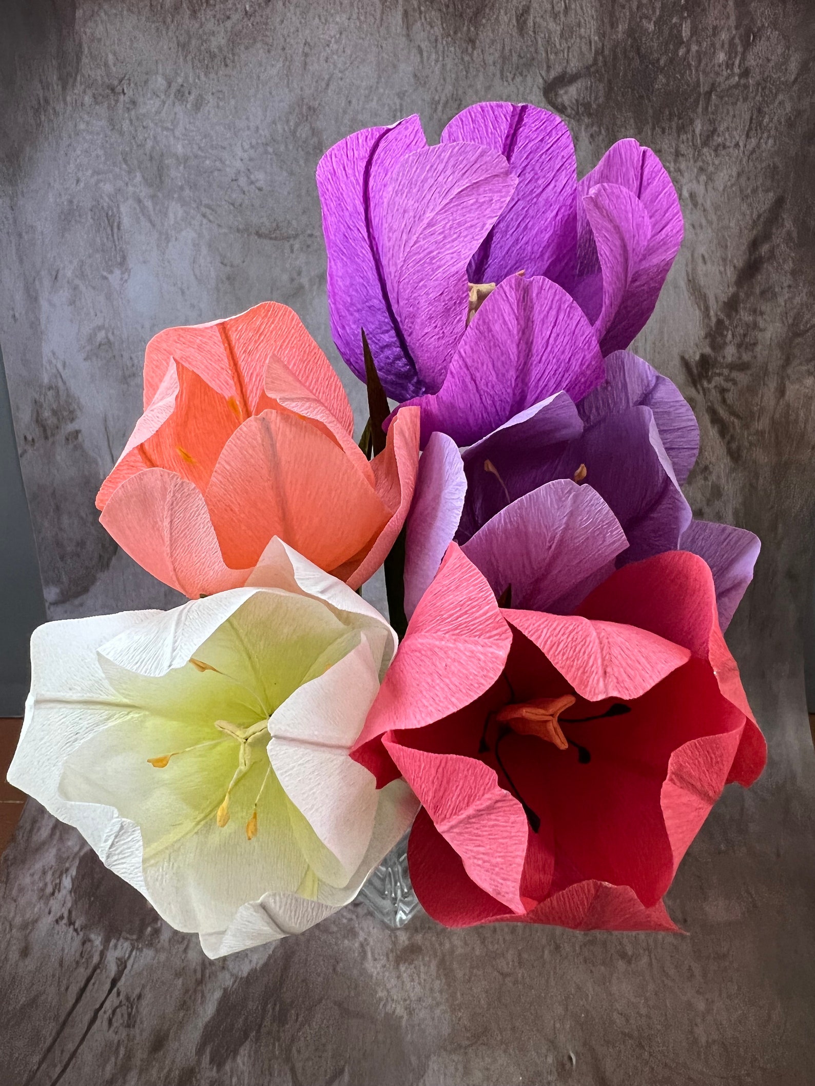 Crepe Paper Tulip Etsy