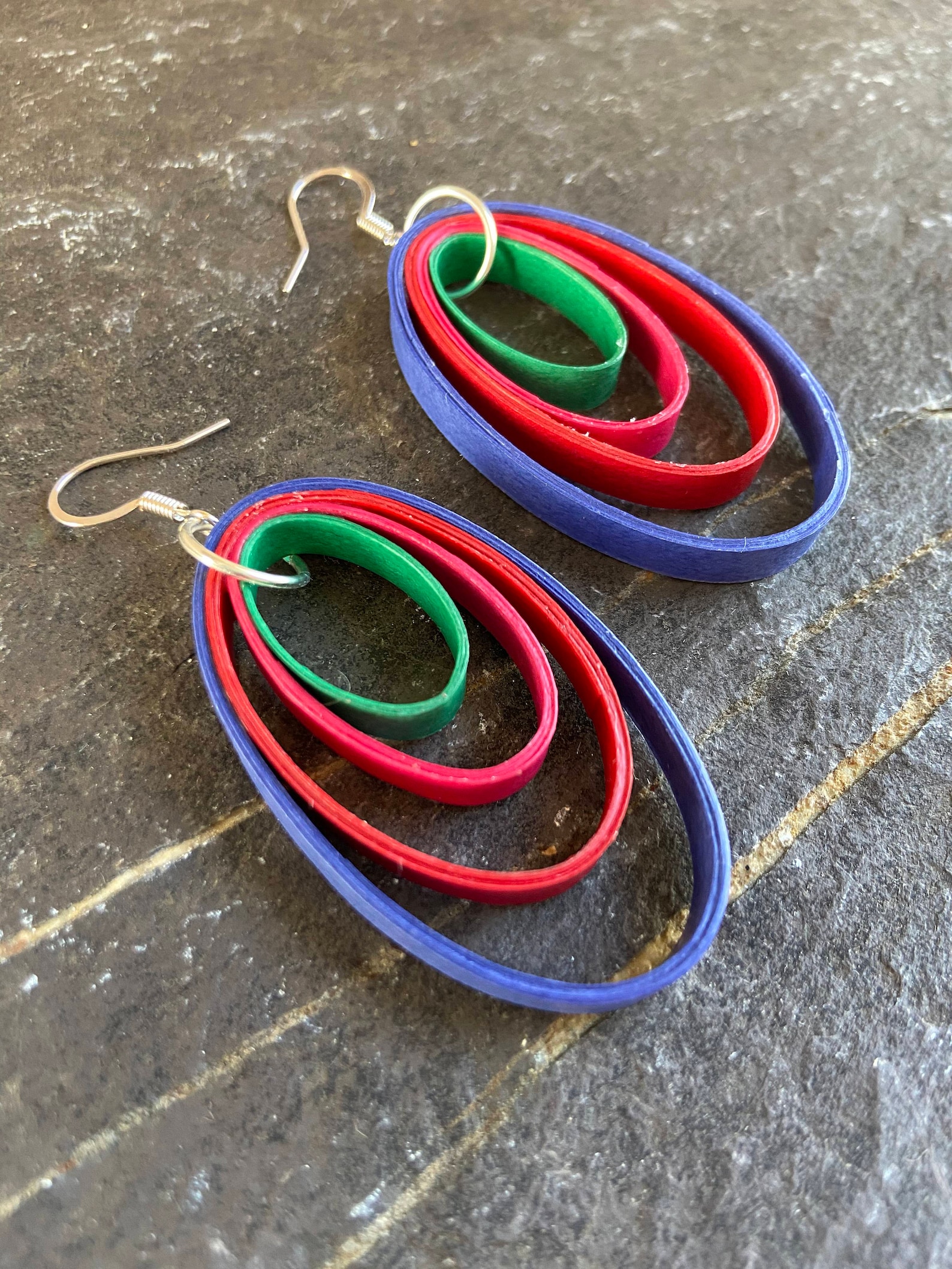 Tulip Concentric Oval Quilled Earring and Necklace Set Etsy