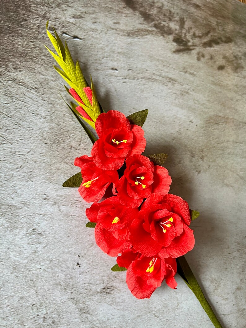 Crepe Paper Gladiolus Etsy