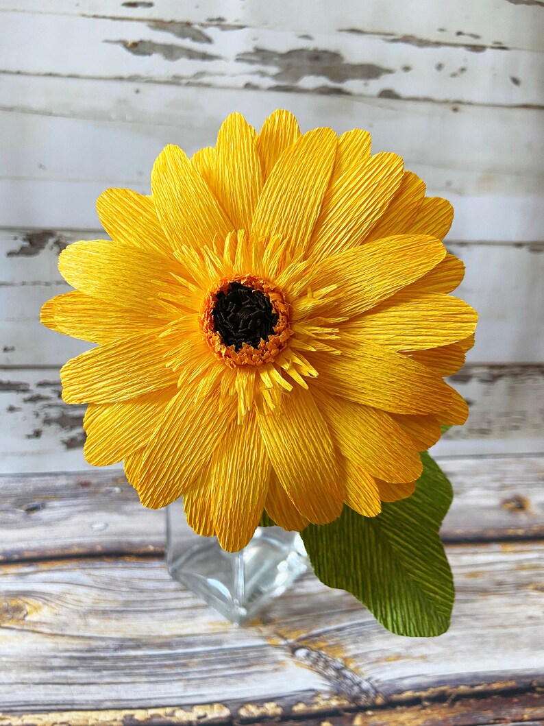 Crepe Paper Gerbera Daisy Etsy