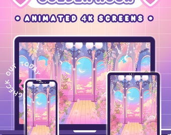 Animated Golden Hour Train Ride 4K Wallpaper (MP4)