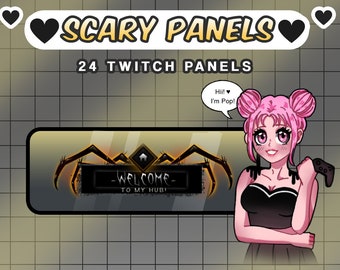 24 DBD-Inspired Dark Twitch Panels: "Horror" | Scary Gamer Panels, Stream by Midnight