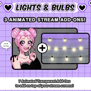 7 Lights Add-ons for your Stream: &quot;Lights & Bulbs&quot; | Add on any BG, Image, Video! 3 Step Tutorial!