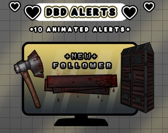 DBD Animated Stream Alerts: Axe & Locker (WEBM Files)