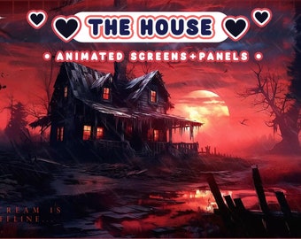 Haunted House Horrors: 4 Animated Screens & 14 Twitch Panels for Ultimate Stream Experience | DBD RE4 | Creepy Haunted House
