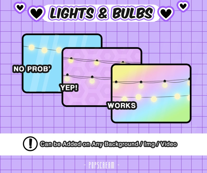 7 Lights Add-ons for your Stream: Lights & Bulbs Add on any BG, Image, Video 3 Step Tutorial image 4