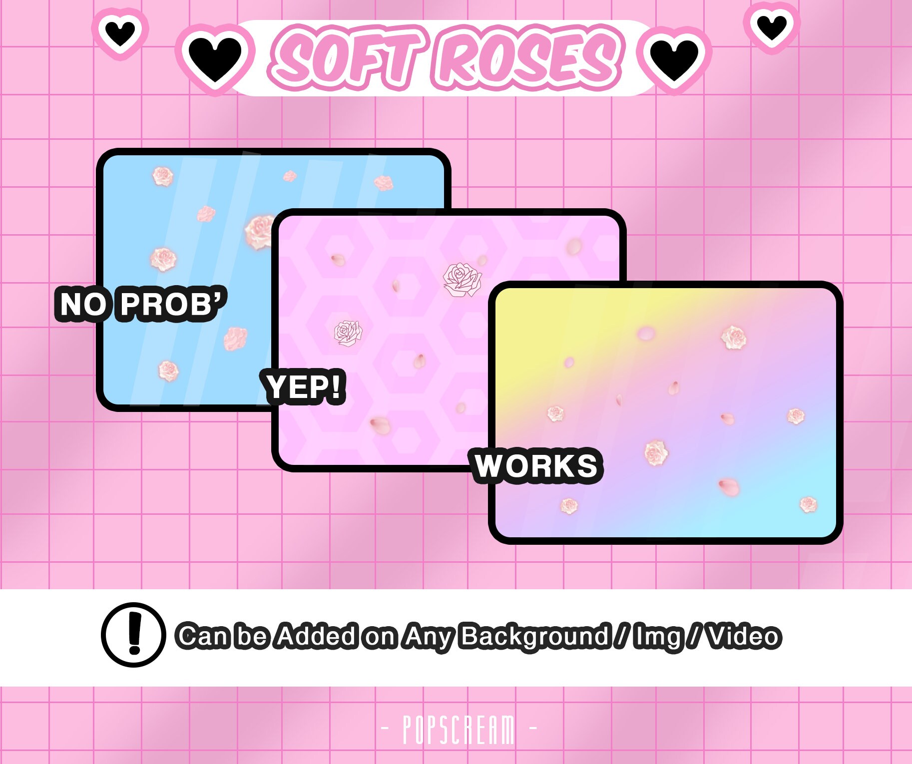 Animated Falling Roses Stream Overlay: Pink Petals (MOV Files) - Etsy