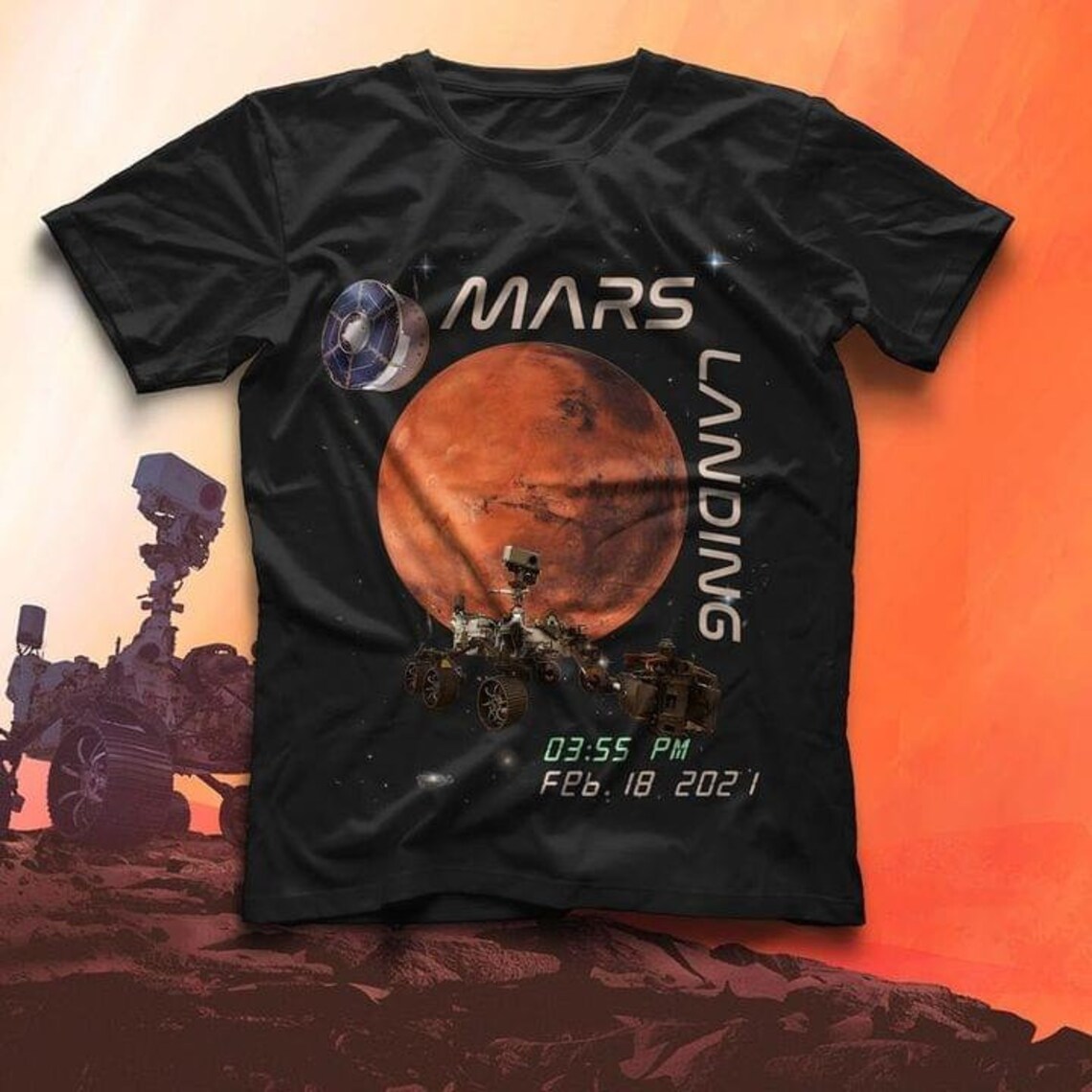 Mars landing T-Shirt Made in US | Etsy
