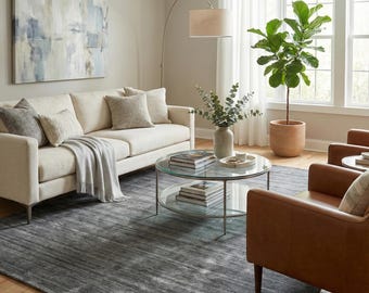 Hand Knotted, Wool & Viscose Silk Area Rug. Multiple Color and Size Option.