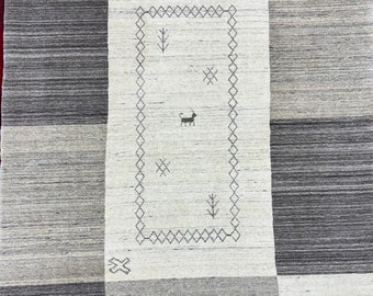 Hand Knotted, High Quality Wool Rug Grey, Beige and Cream Mix Texture Wool Area Rug. Customization Available - TheBrotherSisterCo.