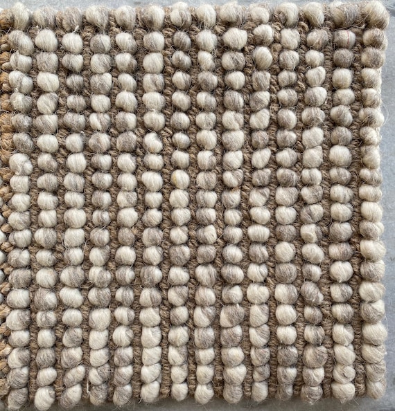 Loop Chunky Wool and Jute Hand Woven Area Rug. Available in Etsy