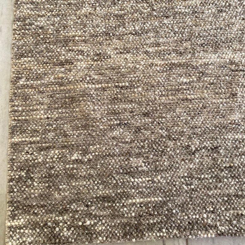 Hand Woven Chunky Wool Beige & Grey Wool Rug. Available in - Etsy