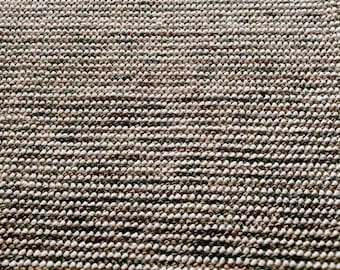 White & Grey Blend Hand Woven Knitted Chunky Loop Thread Wool Area Rug , Customization Available, Livingroom Decor, Indoor Rugs, Home Gifts
