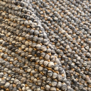 Chic Super Chunky Wool and Jute Rug - Farmhouse Style Indoor Rugs in Various Sizes  - TheBrotherSisterCo
