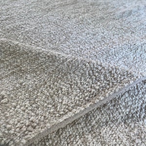 Hand Woven Beige & Cream Rope-Style Felted Wool Rug - Customizable Boho Decor - TheBrotherSisterCo.