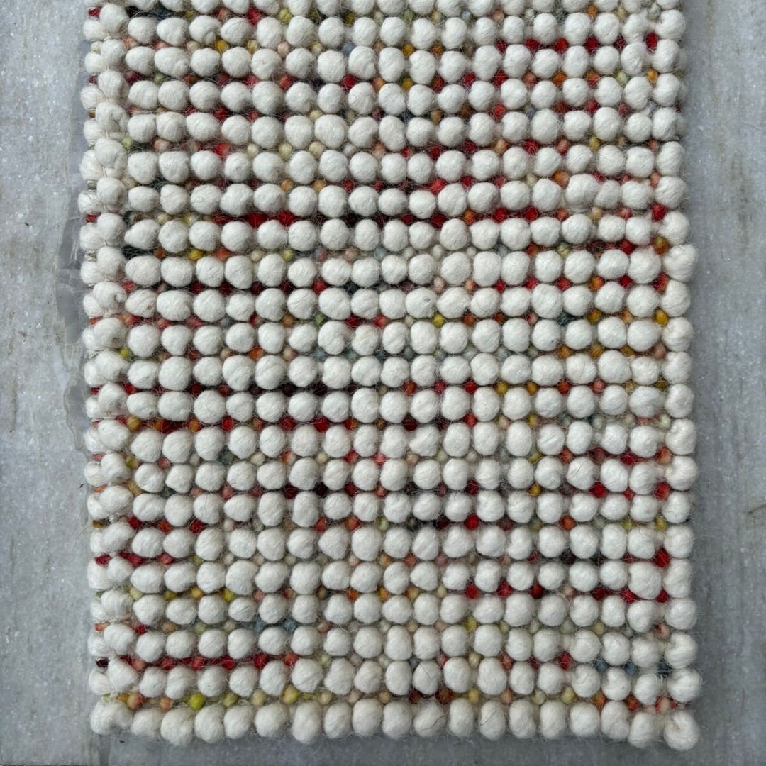 Rainbow Colour Chunky Wool Loop Rug Personalized & Customizable Boho ...