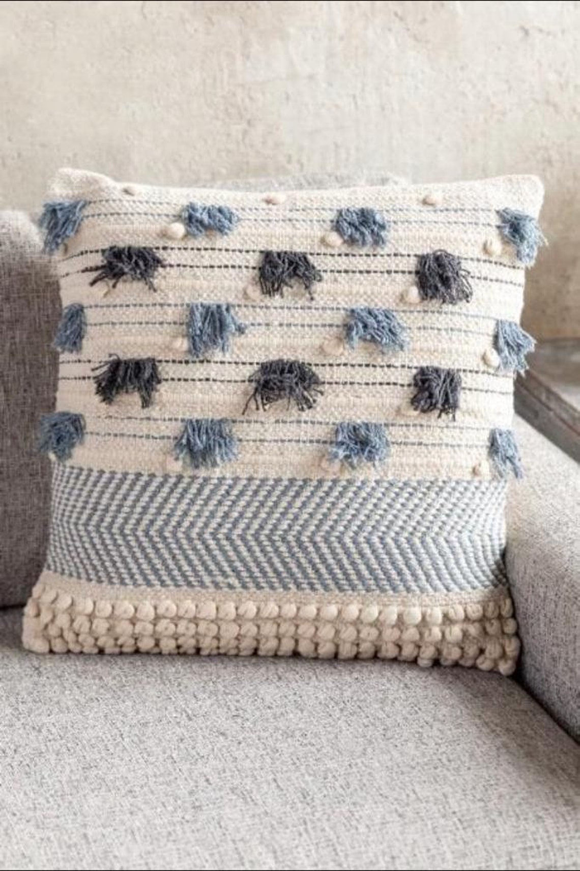 Hand Woven Decorative Throw Pillow Covers in Wool & Cotton Etsy